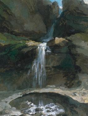 Caspar Wolf The Geltenbach Falls in the Lauenen Valley with an Ice Bridge oil painting image